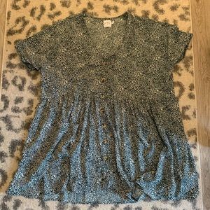 Princess Polly green pattern babydoll dress